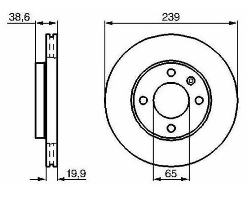 ON FREN DISKI HAVALI 239MM (TAKIM) (VW: GOLF 84>97-JETTA 79>92-POLO CLASSIC 96>01 / AUDI: 80 78>86 / SEAT: CORDOBA 93>99-IBIZA 93>99)