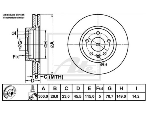 ON FREN DISKI HAVALI 300MM (TAKIM) (OPEL: ASTRA J-CRUZE 09>)