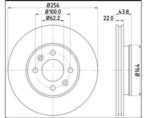 ON FREN DISKI HAVALI 256-4MM (TAKIM) (HYUNDAI: ACCENT BLUE 11>-RIO III 12>)