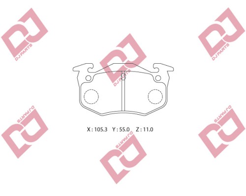 ARKA FREN BALATASI DISK (RENAULT: CLIO I-II 90>05-MEGANE I 95>03-R19 88>95-PEUGEOT: 106 96>02-206 99>306 93>01)