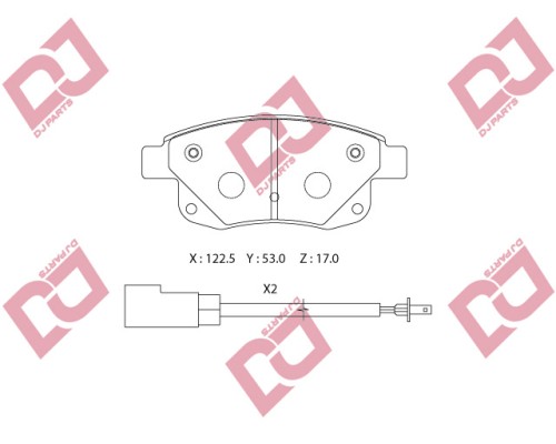 ARKA FREN BALATASI DISK KABLOLU (FORD: TRANSIT V347 06>)