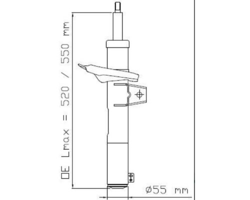 AMORTISOR ON  SAG -SOL 55 MM (VW: GOLF VII 12> / AUDI:A3 12> / SKODA: OCTAVIA 12> / SEAT: LEON 12>)