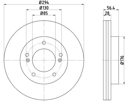 ON FREN DISKI HAVALI 294-5MM (SSANGYONG: ACTYON 06>12-KYRON 06>12) 