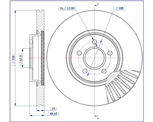 ON FREN DISKI HAVALI (300-5) (FORD:  FOCUS II-FOCUS C-MAX 1.6-1.8-2.0TDCI 07>)