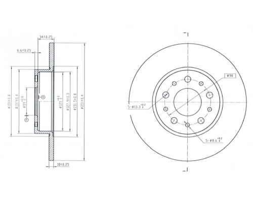 FREN DISK ARKA DUZ 251-5 ( FIAT: EGEA 500L 16 - )