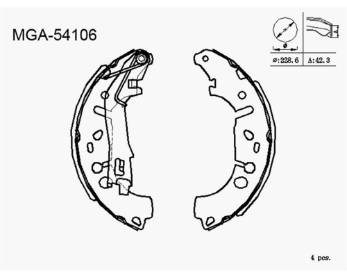 ARKA FREN BALATASI PAPUCLU LEVYELI (FIAT: LINEA-GRANDE PUNTO 1.4-1.3JTD 05> PEUGEOT: BIPPER 1.4HDI-1.3HDI) 