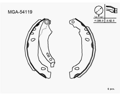 ARKA FREN BALATASI PAPUCLU LEVYELI (RENAULT: CLIO II-SYMBOL 1.4-DACIA: LOGAN)