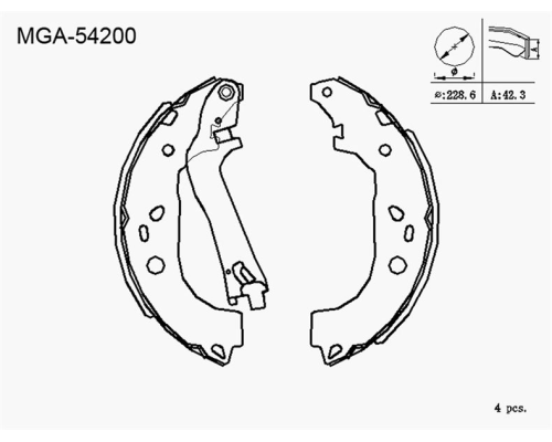 ARKA FREN BALATASI PAPUCLU LEVYELI (FIAT: DOBLO 1.3JTD-1.9JTD-1.4 05- ALBEA 2010)