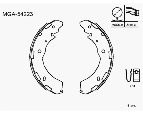 ARKA FREN BALATASI PABUCLU (MITSUBISHI: L200 06>13)