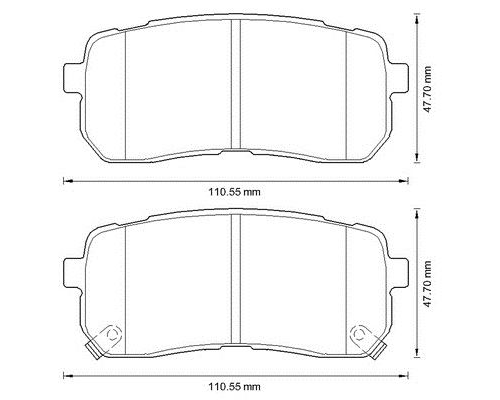 ARKA FREN BALATASI DISK (HYUNDAI: STAREX-H1 08>12-IX55 11>12-KIA: CARNIVAL 09>12)