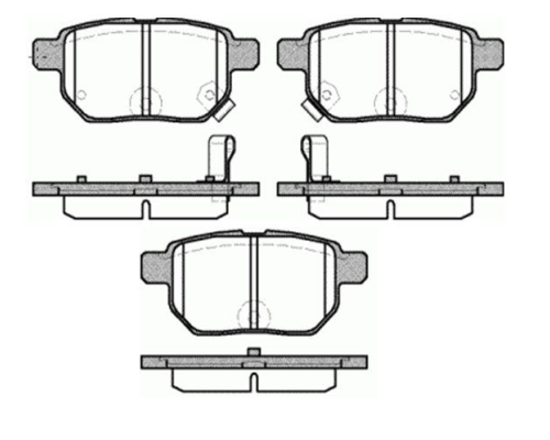 ARKA FREN BALATASI DISK (TOYOTA: COROLLA-AURIS 07>12-COROLLA 13> BENZINLI)