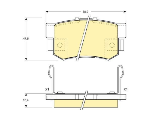 ARKA FREN BALATASI DISK (HONDA: ACCORD 90>98-ROVER: 600 90>- CIVIC 07>11-CRV 02>06)