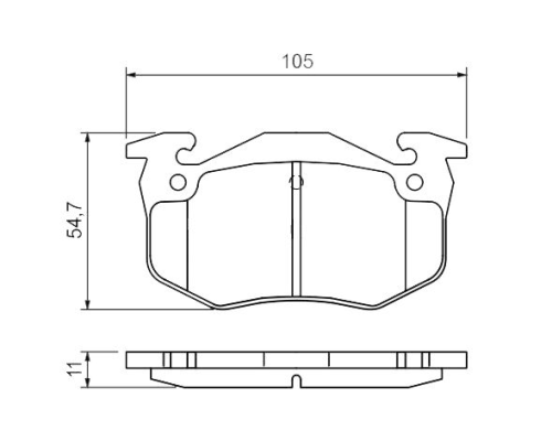 ARKA FREN BALATASI DISK (PEUGEOT: 106-205-206-306)
