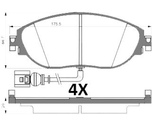 ON FREN BALATASI (VW PASSAT 11-15  SHARAN 11-  SEAT ALHAMBRA 11-)
