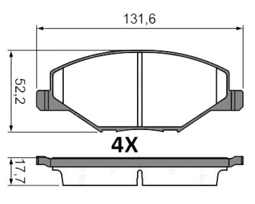 DISK BALATA ON (SKODA: FABIA II 1.2  1.2TSI 1.4 1.6 1.6TDI 10-14)