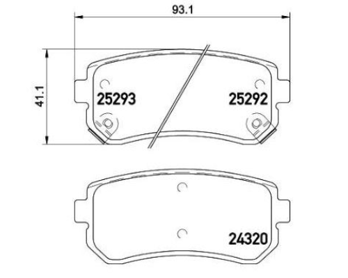 FREN BALATASI ARKA-(HYUNDAI : TUCSON 2016> KIA : SPORTAGE 2015> KIA : PICANTO 2011> USTTEN DELIKLI )