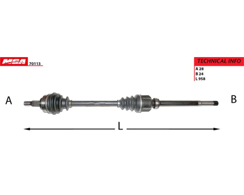 AKS SAG (FIAT: SCUDO 1.6JTD 06- PEUGEOT 407)