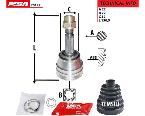 AKS KAFASI (FIAT: PALIO 1.6 16V ABSSIZ) 22*22*52