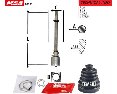 AKS KAFASI IC SAG MAFSALLI (FIAT: GRANDE PUNTO 1.3JTD 05-)