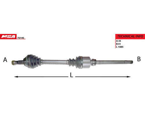 AKS SAG 54D ABSLI ( PEUGEOT : BOXER CITROEN : JUMPER FIAT : DUCATO 18Q )