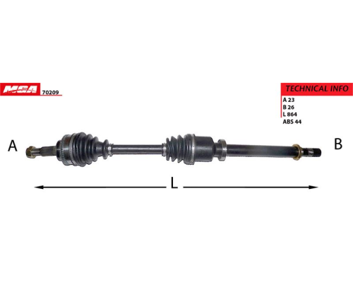 AKS SAG ABSLI (RENAULT: CLIO SYMBOL 1.5DCI 10-)
