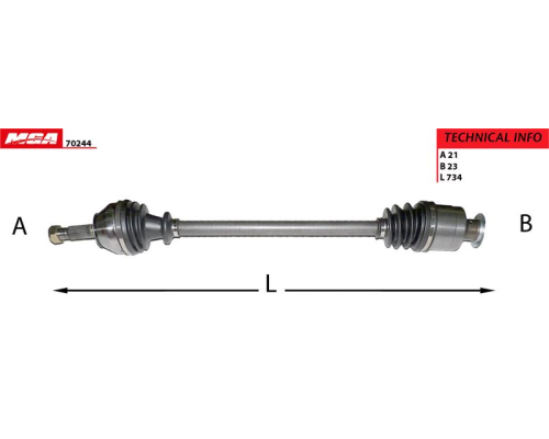 AKS SAG ABS'SIZ (RENAULT: TWINGO 93>01)