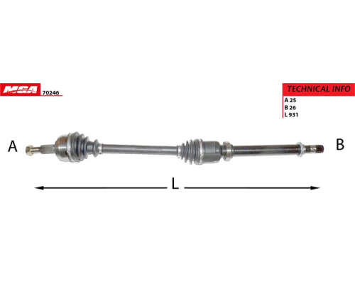 AKS SAG (RENAULT: FLUENCE 1.5DCI 1.6 16V 5 VITES 09-)
