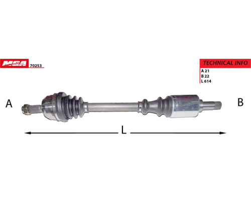 AKS SOL (PEUGEOT: 106 CITROEN: AX SAXO 1.4 1.5D --99 205 1.0 4 BIJON)