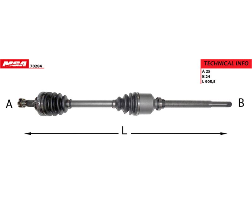 AKS SAG (PEUGEOT: 406 2.0 ABS 48D 00-- EW10J4)