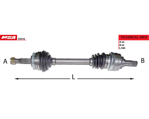 AKS KOMPLE SOL-(ABSLI)-(OPEL: ASTRA F 91>98 