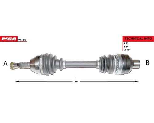 AKS KOMPLE SAG-(OPEL: ASTRA H 04>> 