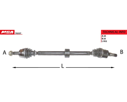 AKS SAG (OPEL: CORSA D 1.3CDTI DTH MOTOR 06-)