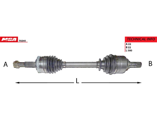 AKS KOMPLE SOL  ( OPEL :  CORSA C 1.4 - 1.7DTI - 1.3CDTI 16V 00 - COMBO 1.4 - 1.6 - 1.7DI 01