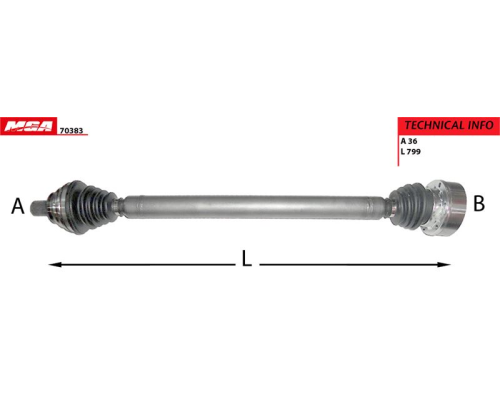 AKS KOMPLE SAG-(VW: GOLF V/JETTA/AUDI: A3/SKODA: OCTAVIA 1.6 BSE BGU )