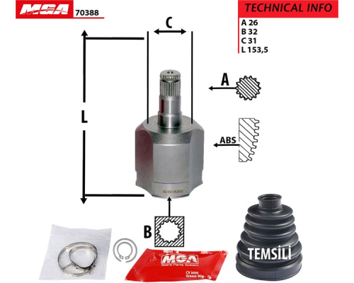 AKS KAFASI IC-(VW: GOLF V VI 1,6 BGU BSE-1,6 FSI BLF /PASSAT 1,6 FSI BLF 2,0 FSI BLR/ JETTA 1,6 BSE/ AUDI: A3 1,6 BSE BGU 2,0 FSI BLR /SKODA: OCTAVIA 1,6 BGU BSE 1,6 FSI BLF/SUPERB/SEAT: LEON 2,0 FSI BLR   