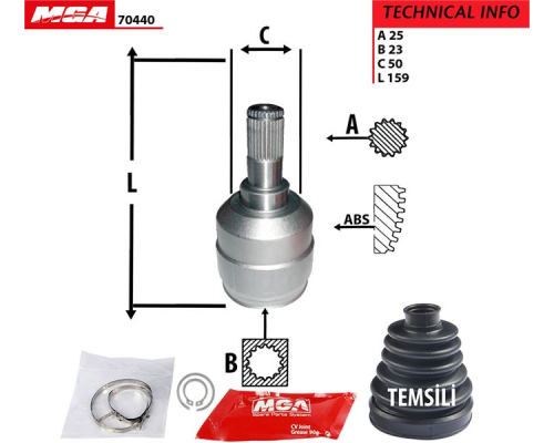 AKS KAFA IC SOL-(HYUNDAI: ACCENT-ERA 07>11 