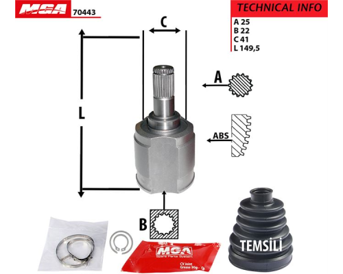 AKS KAFA IC R/L-(HYUNDAI: ACCENT-ERA 07>11 