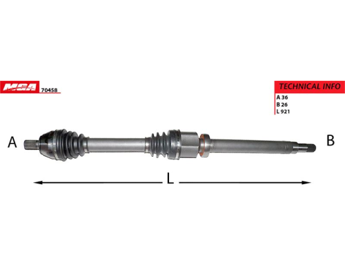 AKS SAG ( FORD : FIESTA FOCUS II CMAX FUSION 1.6 TDCI 04- )