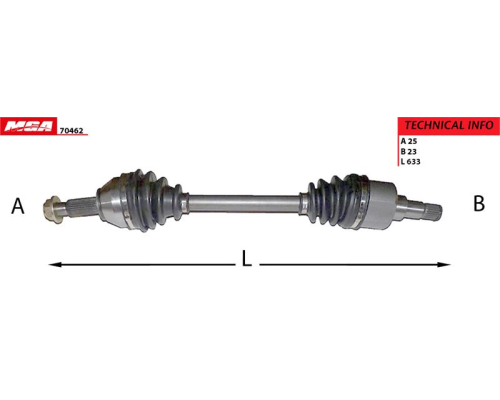 AKS SOL (FORD: FOCUS 1.4 1.6 16V 98-04) 25*82