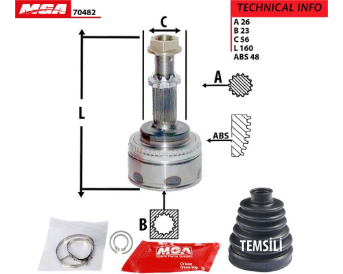 AKS KAFA DIS-(ABSLI)-(TOYOTA: COROLLA 