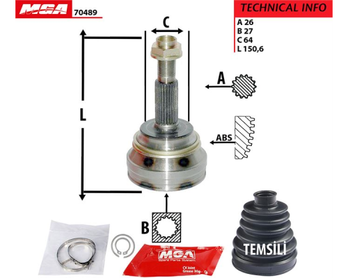 AKS KAFASI DIS ABS'LI (TOYOTA: RAV4 00>05) (26x27x64-48)
