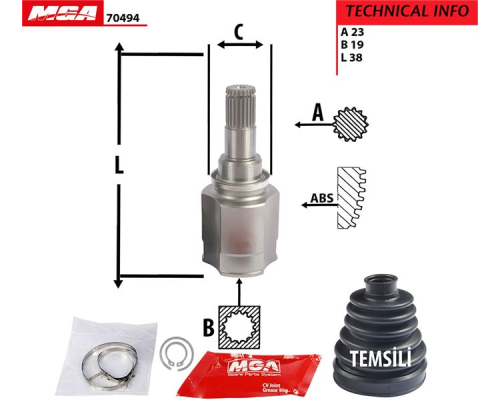 AKS KAFASI IC SAG-SOL (TOYOTA: YARIS 99>05 1.3 16V)