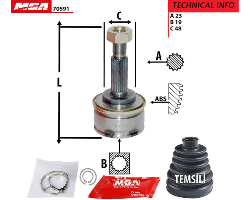 AKS KAFASI DIS (NISSAN: MICRA-K11 1.0 92>02) (23x19x48)