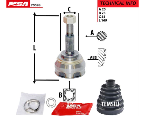 AKS KAFASI DIS (NISSAN: SUNNY 90>96) (25x23x55)