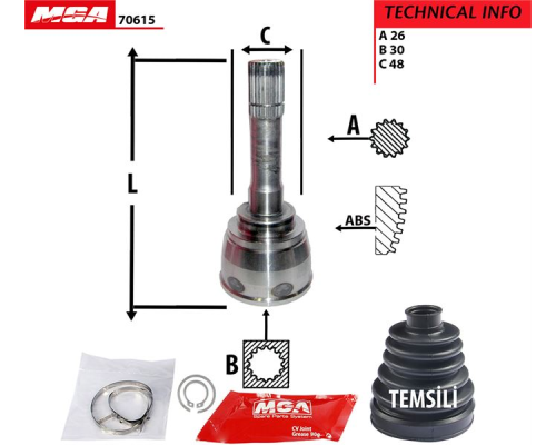 AKS KAFASI DIS (SUZUKI: GRAND-VITARA 98>05 2.5 V6-2.0TD) (26x30x48)