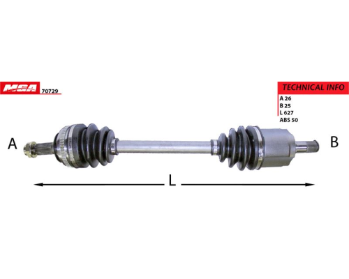 AKS KOMPLE SAG-(ABSLI)-(HONDA: CIVIC 96>00 