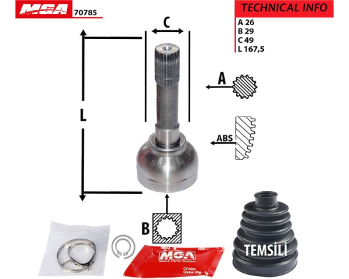 AKS KAFA DIS (SUZUKI: JIMNY 4WD INCE FREZE 98>) (26X29X49-BOY:167.50)