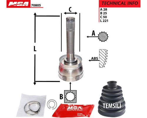 AKS KAFA DIS-(NISSAN: D22 98>02/D23 02>11  )