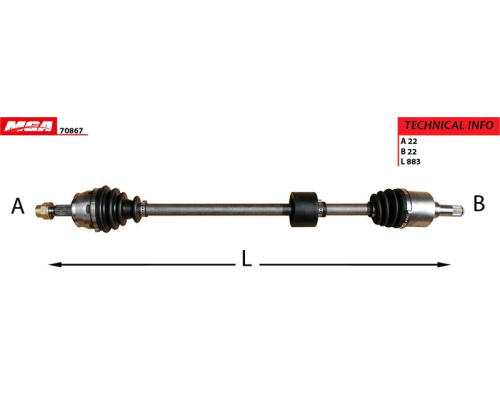 AKS SAG  ( FIAT: LINEA 1.4  2007- )