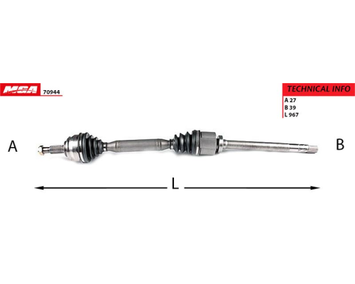 AKS SAG (RENAULT: LAGUNA II 2001-2007 1.9 DCI 6 VITES)